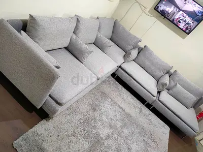 Looks great Condition Ikea Sodhremn Corner Sofa light gray
