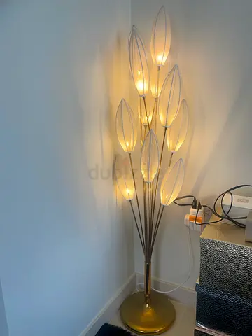 Flower Light Stand Gold
