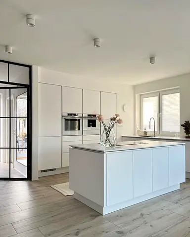 Modern White Kitchen Island