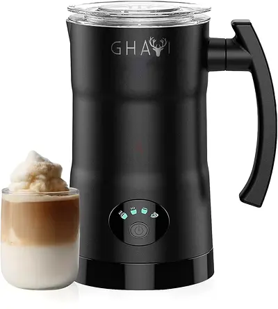 Instant Milk Frother 350ml 4-in-1 Electric Milk Steamer Automatic Hot and Cold Foam Maker and Milk