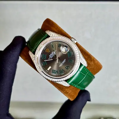 Available Now Rolex DAY JUST FULL DIAMOND 💎   -100% Waterproof  Sapphire Glass for man with box 👆