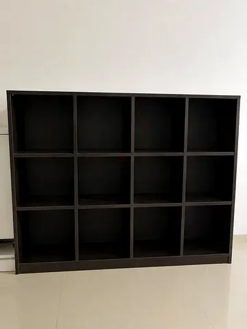 12 Cube Dark Brown Wooden Bookshelf and Display Organizer