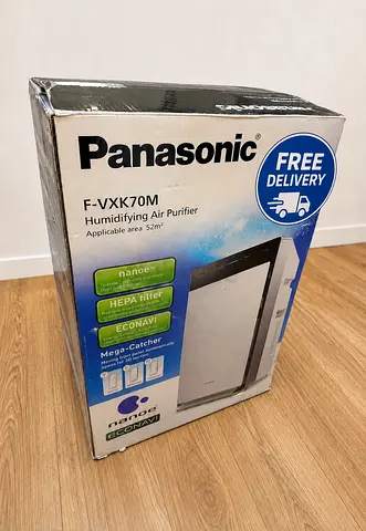 Panasonic Air Purifier  Humidifier, Nanoe™ Purification, Hepa Composite Filter, 52 M²