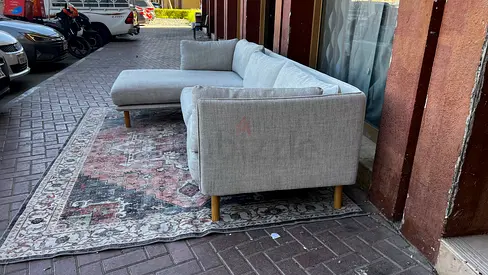 Crate  Barrel L Shape Sofa Beige