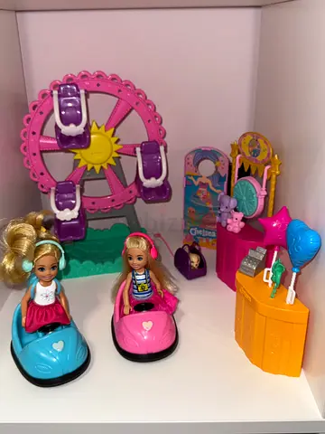 Barbie Club Chelsea Carnival Playset + Extra Doll Pet Bundle