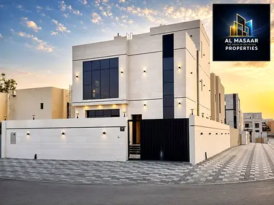 Modern corner villa with 4 bedrooms, registration fees included, for sale, freehold ownership, Dubai villa design, directly on Street 311