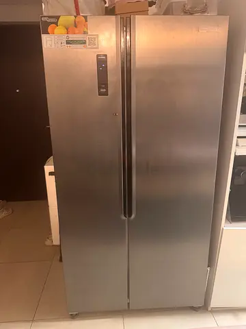Stainless Steel Side-by-Side Refrigerator - Good Condition