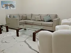 Fully Furnished 3-Bedroom Apartment with Living Room in Al Rawda 3 • Brand-new furniture. • Full