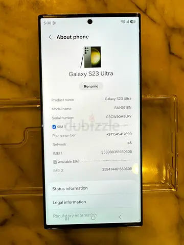 Samsung Galaxy S23 Ultra - Good Condition,  dual SIM