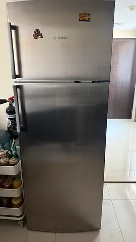 Bosch stainless steel double-door fridge - good working condition