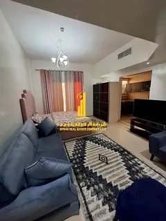 Luxury second-occupancy studio with separate kitchen and balcony with open view✨ Ajman, Jasmine To