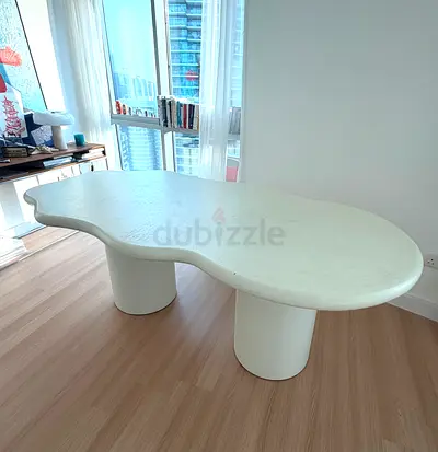 Microcement Cloud Shape Dining Table 195x95cm