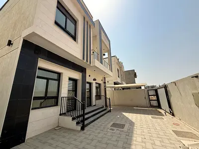 Villa for rent in Al Zahiyah area, Ajman 3 bedrooms, large living room, and outdoor yard Price: 90,000 AED