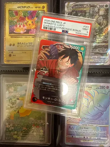 Monkey d luffy ichiban kuji purchase bonus psa 9