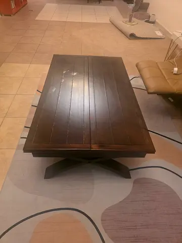 Solid Wood Coffee Table - Dark Brown, Good Condition