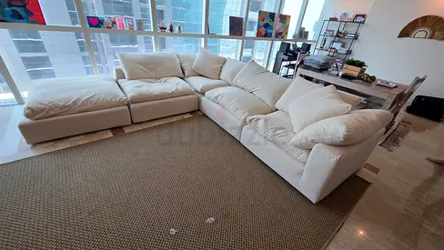 Excellent condition Marina home luscious Modular feather filled sofa with footstool