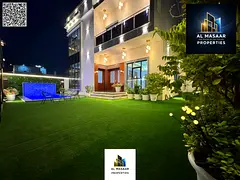 Luxury villa with swimming pool in Al Amerah area, Ajman. Price includes electricity, water, and air