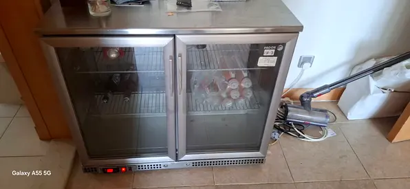 Stainless Steel Under-Counter Display Refrigerator / Beverage Cooler