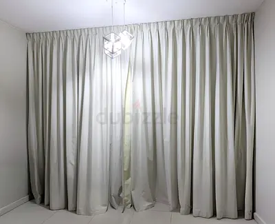 Blackout curtains with track rail