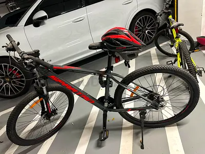 Used 26 Mountain Bike with Helmet and Kickstand - Excellent Condition