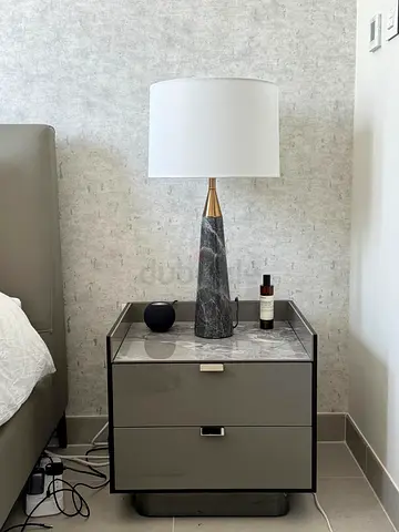 Modern nightstand with two drawers, 1 in a set of 2