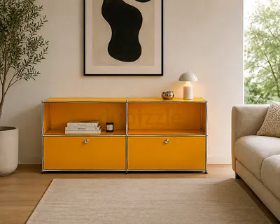 USM Haller Credenza (C2A) USM Green/ Yellow by Star Office LLC