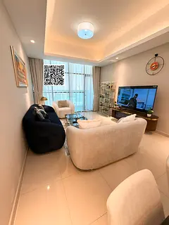 Furnished 1BR for monthly rent in Gulfa Tower, all bills and internet included, free gym, pool, park