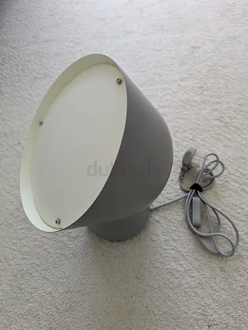 Small grey floor /  table / desk lamp - modern design, good condition IKEA.