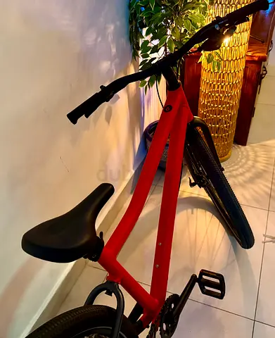 Red single-speed cruiser bike - very good condition