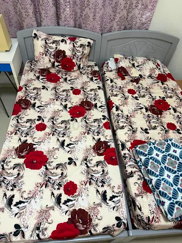 3 nos Hardwood single beds with Medicated Mattress