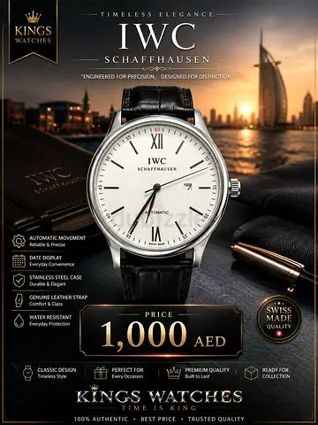 IWC Schaffhausen Mens Automatic Watch - Classic Leather Strap (Authentic)