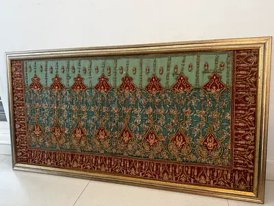 Handmade Persian wall art with frame