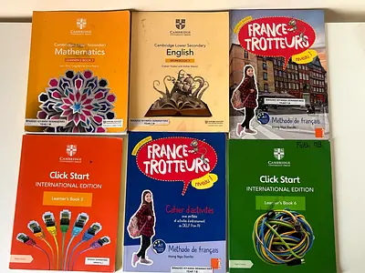 Set of Cambridge Click Start France Trotteurs Textbooks (Learners Books + Activity + Mathematics)