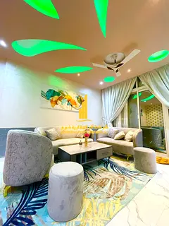 Luxury apartment for monthly rent, two bedrooms and a hall with a sea view, fully furnished with hig