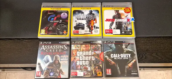 Collection of 6 PS3 Games - GTA IV, Black Ops, Gran Turismo 5