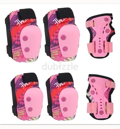 Kids 6-piece Protective Knee Elbow Wrist Pads Set - Pink