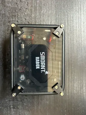 Small RF/coaxial electronic module with toroidal inductor — used