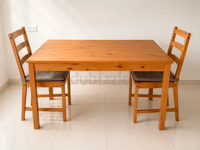 IKEA JOKKMOKK Dining Table Set | Solid Pine Wood | 3 Chairs | Excellent Condition