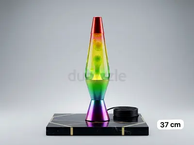 Rainbow Lava Lamp with Marble Base - 37 cm