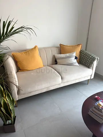 Light beige 3-seater sofa in good condition