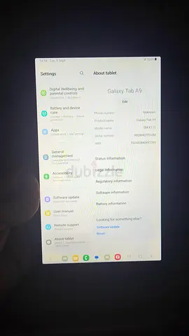 Samsung Tab A9 6GB Ram 128gb Memory Black