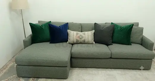 Crate and Barrel Lounge Deep gray lshape sofa
