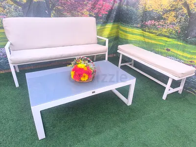Creative Living 6 Seater Aluminium Outdoor Garden Set