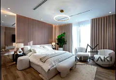 One bedroom and living room, AED 72,000 down payment, 1,093 sq ft, fully furnished, smart home, hand