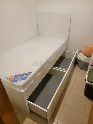 Brand new storage mdf single bed with medical mattress available.