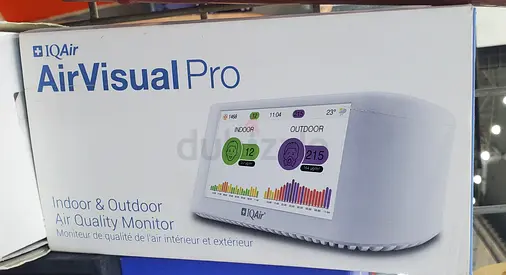 IQAir AirVisual pro  Air Quality Monitors Bundle, Indoor/Outdoor Sensors, Professional Grade Real-Ti