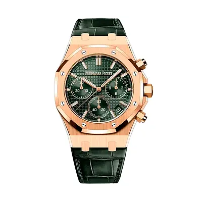 Audemars Piguet Royal Oak Chronograph 41mm Rose Gold Green Dial Super Clone