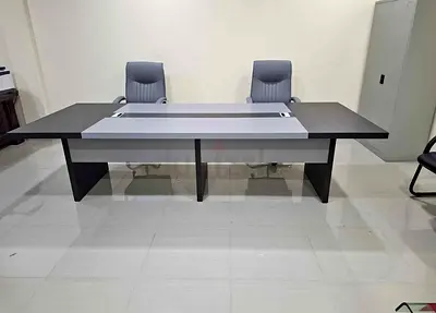 Large Double Executive Office Desk with Cable Management Panel