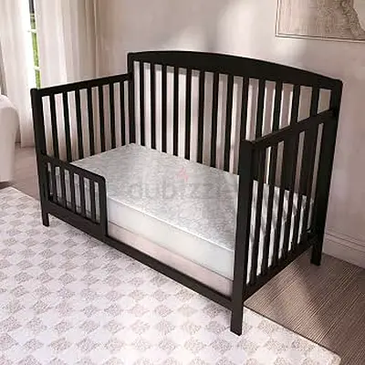 Convertsion Black Wooden Baby Crib to Toddler Bed — Solid, Good Condition