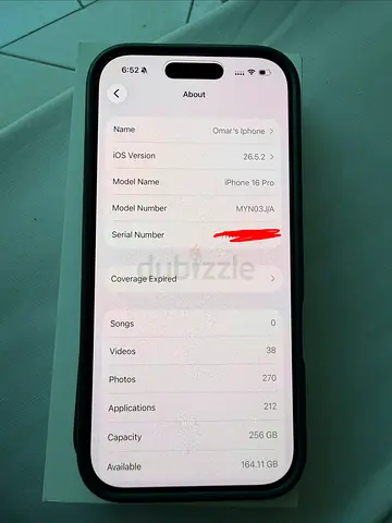 iPhone 16 Pro 256GB in titanium black excellent Condition no scratches 88% battery